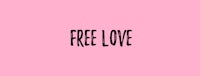 a pink background with the word free love on it