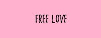 a pink background with the word free love on it