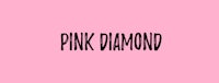 the word pink diamond on a pink background