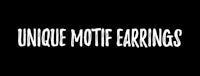 a black background with the words unique mote earrings