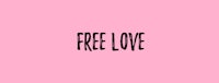 a pink background with the word free love on it