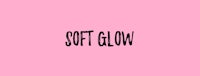 a pink background with the word soft glow on it