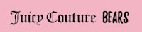 juicy couture bears logo on a pink background